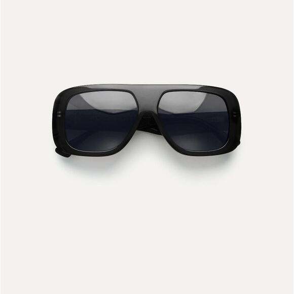 Sunglasses ZARA 50TH ANNIVERSARY Shield SUNGLASSES BLACK Nwt - Picture 9 of 12
